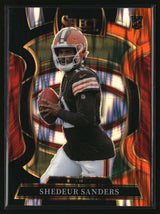 Shedeur Sanders 2025 Panini Select Black and Orange Prizm Shock #54