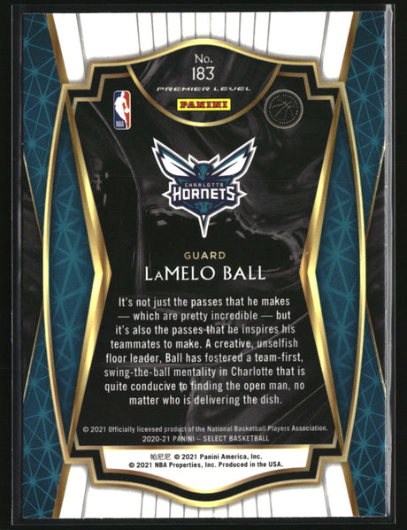 LaMelo Ball 2020-21 Panini Select Blue #183