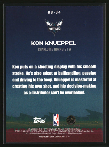 Kon Knueppel 2025-26 Topps 8-Bit Ballers #8B-34