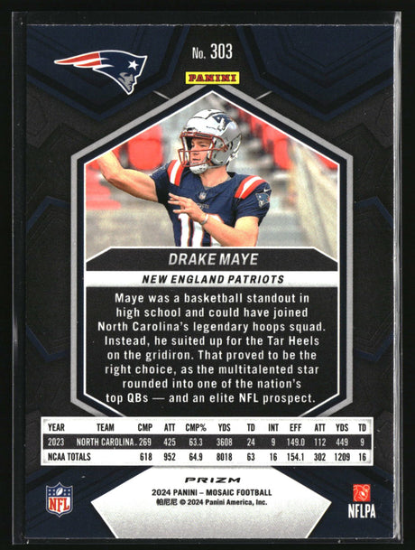 Drake Maye 2024 Panini Mosaic Mosaic Green #303