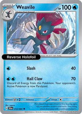 Weavile - 014/064 - [SFA - SV: Shrouded Fable] - Reverse Holofoil