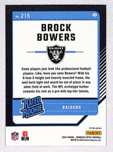 Brock Bowers 2024 Donruss Optic Teal Velocity #215