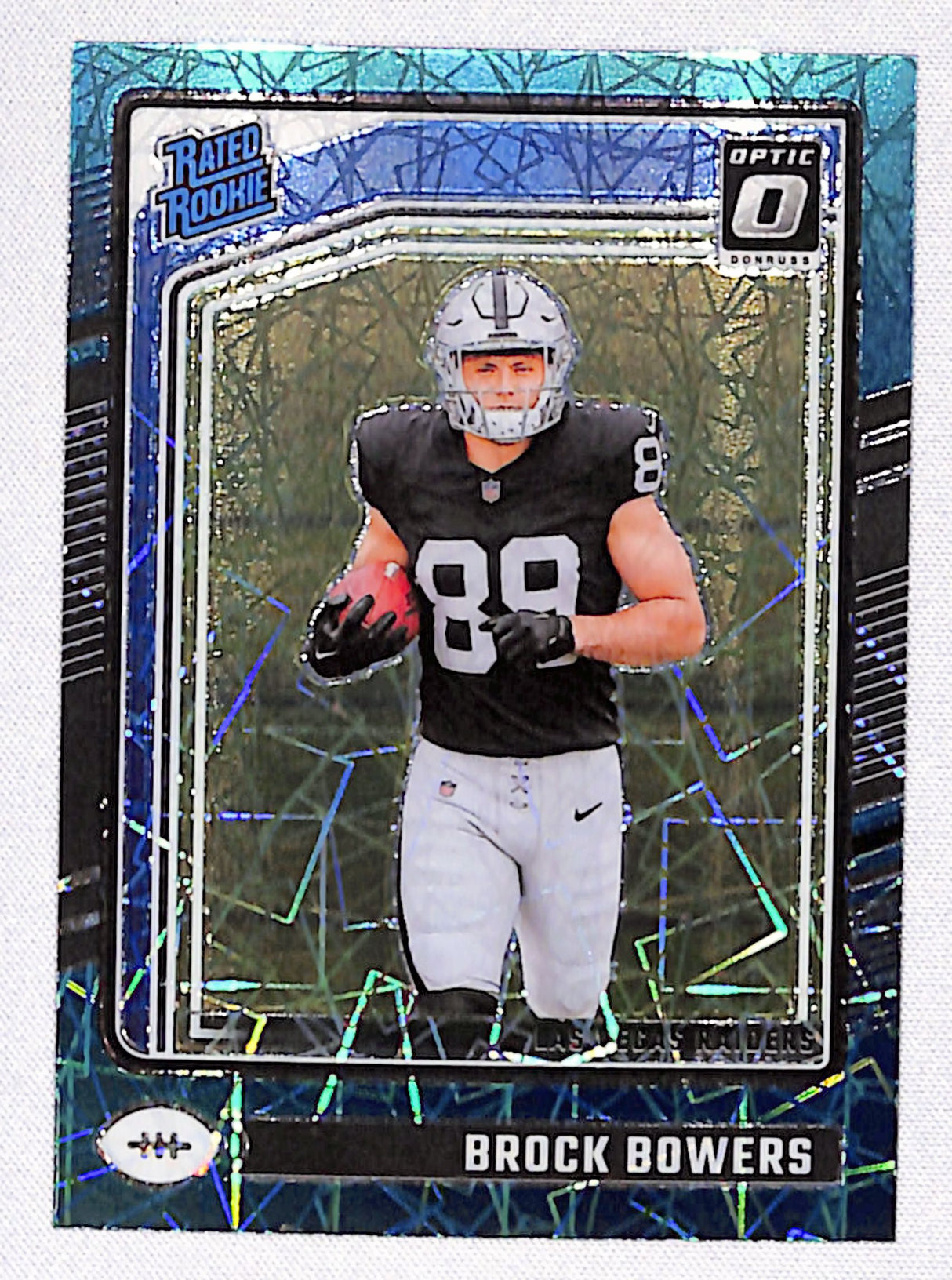 Brock Bowers 2024 Donruss Optic Teal Velocity #215