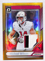 Michael Wilson 2024 Donruss Optic Donruss Threads Gold #DTB-MWN #/10