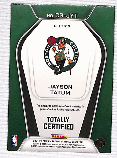 Jayson Tatum 2024-25 Panini Totally Certified Certified Gamers #CG-JYT