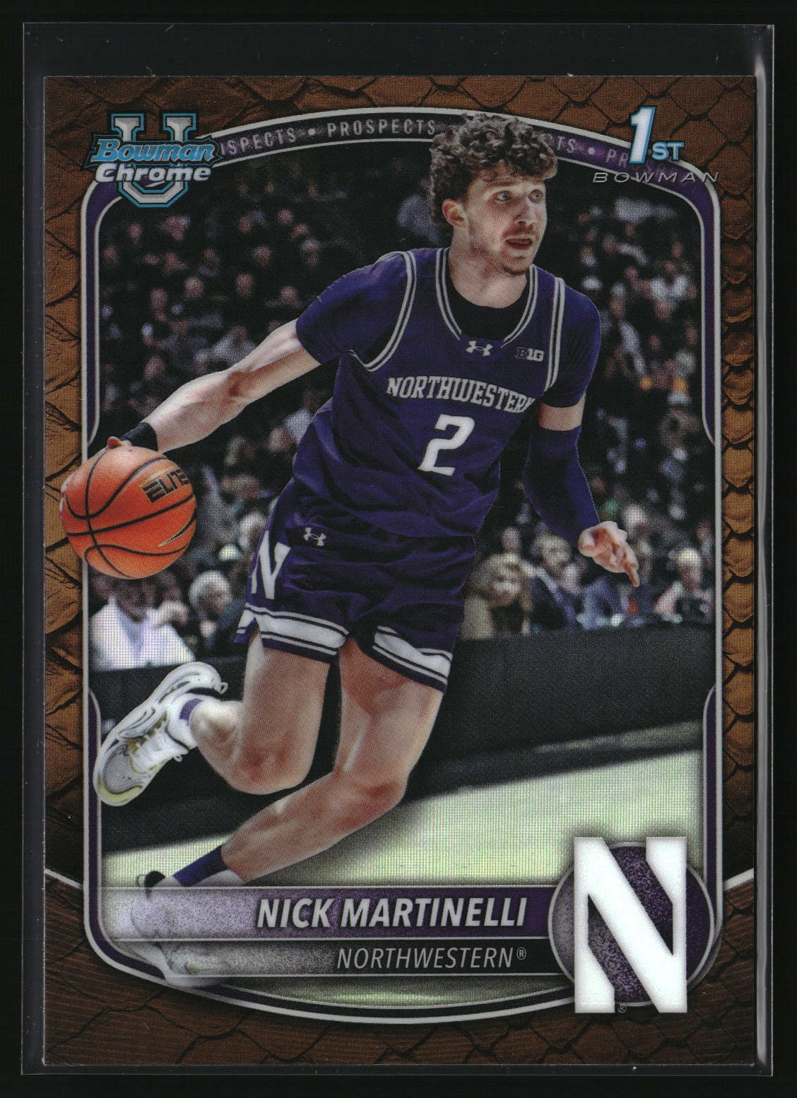 Nick Martinelli 2025-26 Bowman Chrome Prospects Reptilian Refractor #BCP-62
