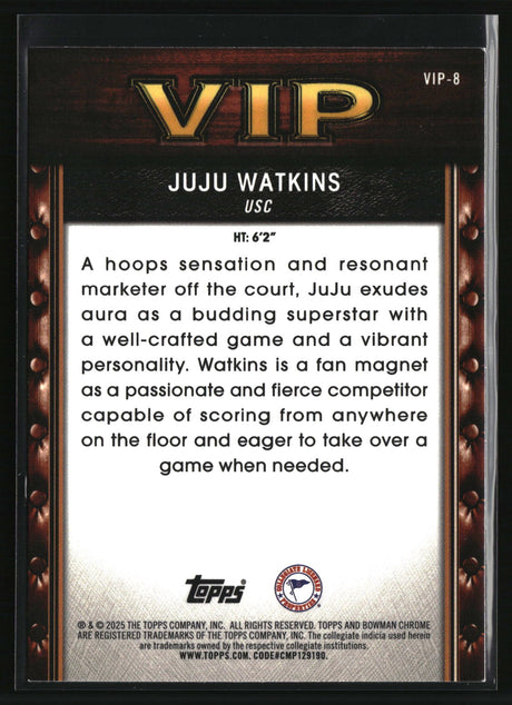 Juju Watkins 2025-26 Bowman Very Important Prospects #VIP-8