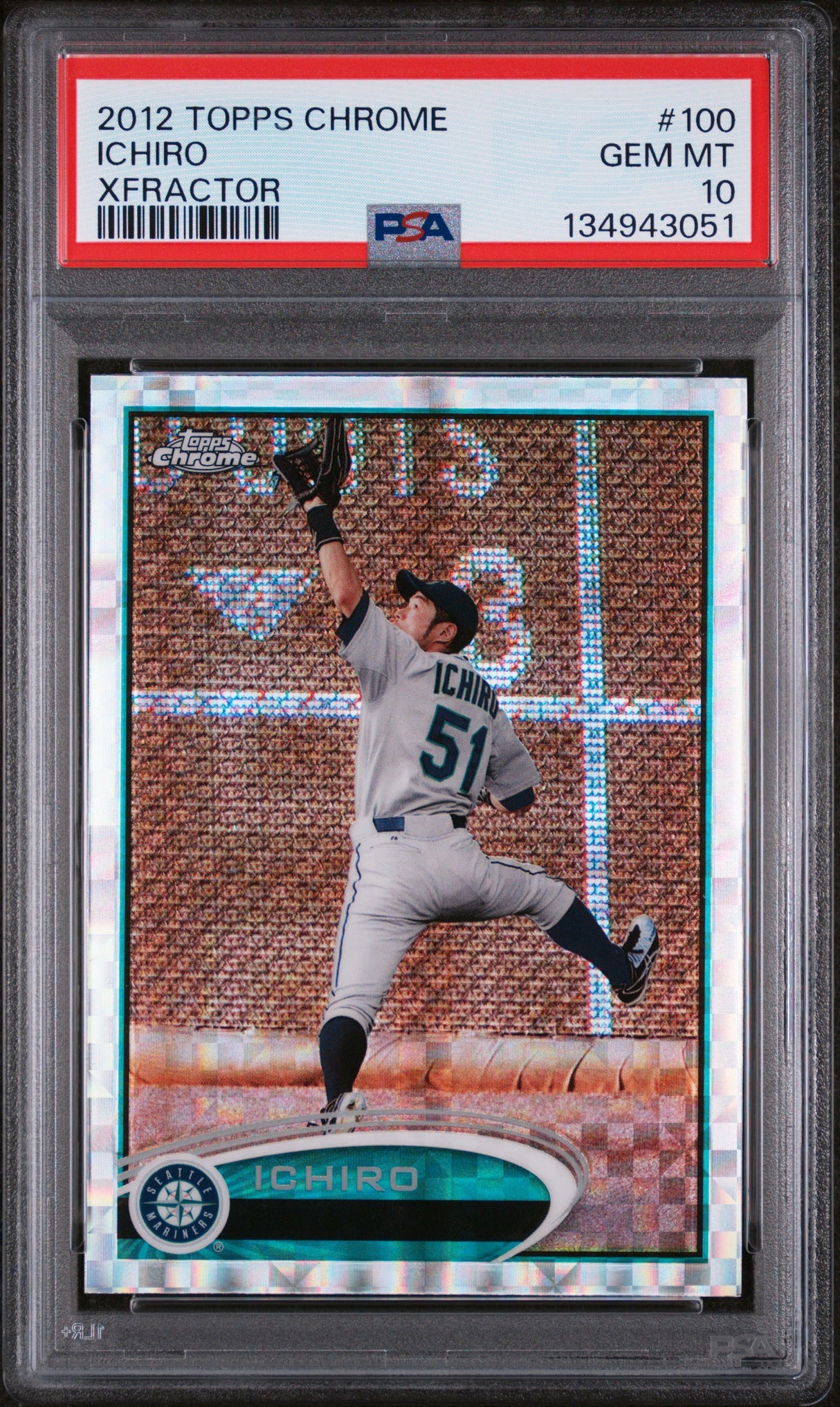 Ichiro Suzuki 2012 Topps Chrome X-Fractors #100 PSA 10