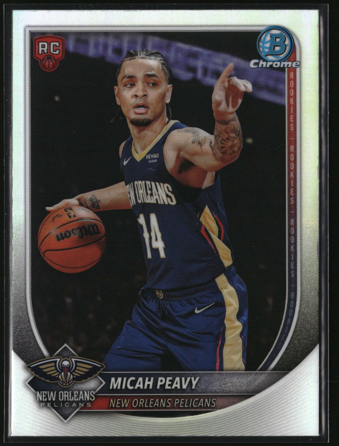 Micah Peavy 2025-26 Bowman Chrome Rookie Red RC Logo #BRR-41