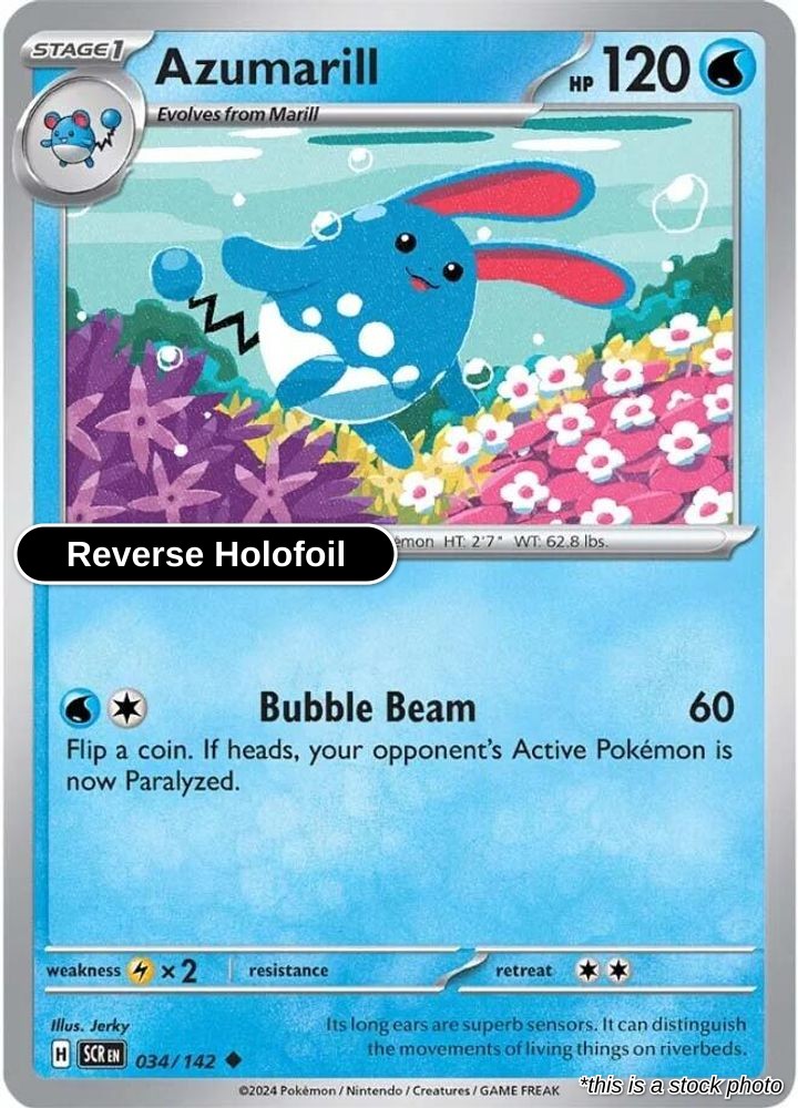 Azumarill - 034/142 - [SCR - SV07: Stellar Crown] - Reverse Holofoil