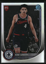 Kobe Sanders 2025-26 Bowman Chrome Rookie Red RC Logo #BRR-47