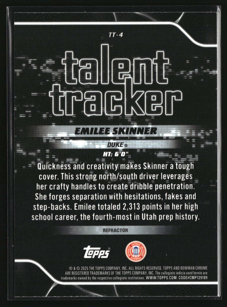 Emilee Skinner 2025-26 Bowman Talent Tracker Refractor #TT-4