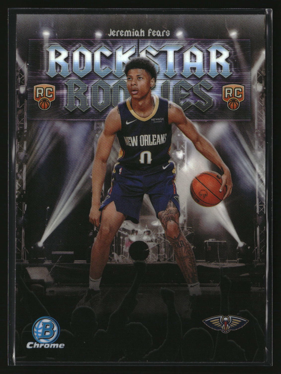 Jeremiah Fears 2025-26 Bowman Rockstar Rookies Refractor #RR-7