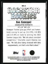 Kon Knueppel 2025-26 Bowman Rockstar Rookies #RR-4