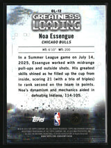 Noa Essengue 2025-26 Bowman Greatness Loading #GL-12