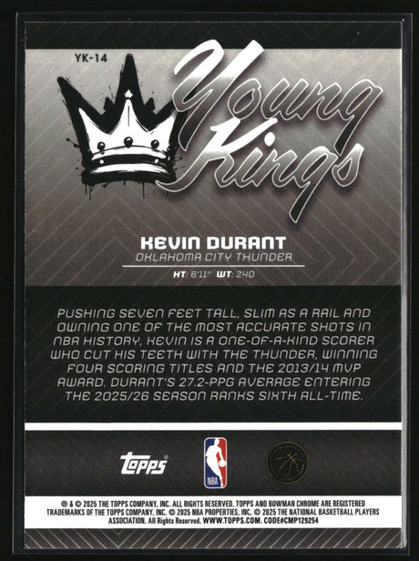 Kevin Durant 2025-26 Bowman Young Kings #YK-14