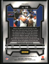 Dawson Knox 2023 Panini Prizm Autographs Prizm Silver #28