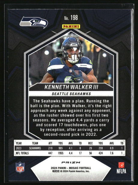 Kenneth Walker III 2024 Panini Mosaic Mosaic Genesis #198