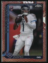 Cam Ward 2025 Topps Chrome Football Leather Refractor #314