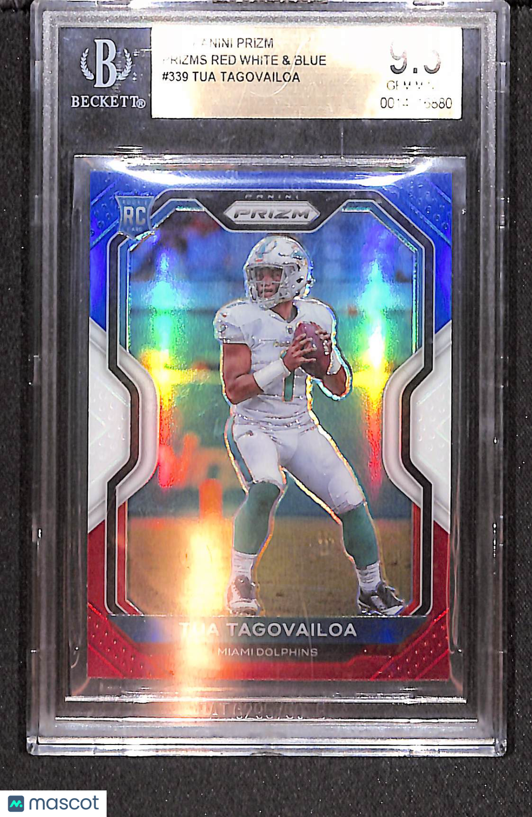 Tua Tagovailoa 2020 Panini Prizm Red White & Blue Prizm #339 BGS 9.5