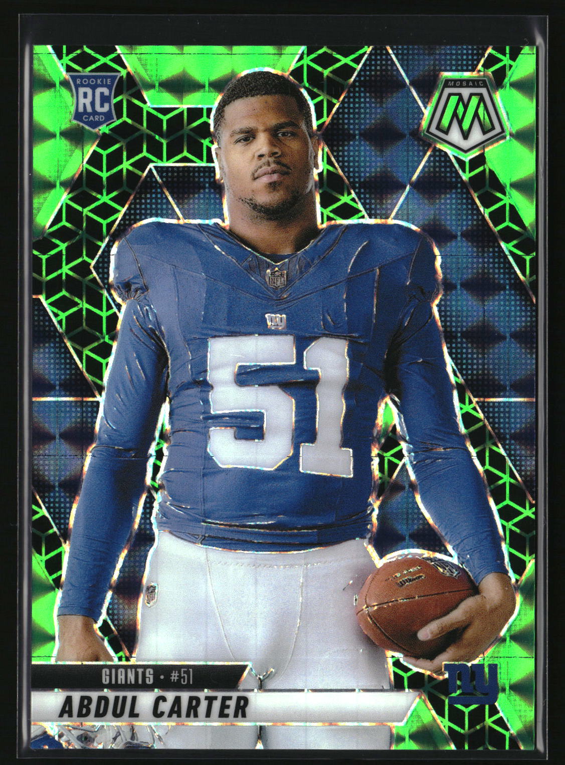 Abdul Carter 2025 Panini Mosaic Mosaic Green Spectris #282 #/13