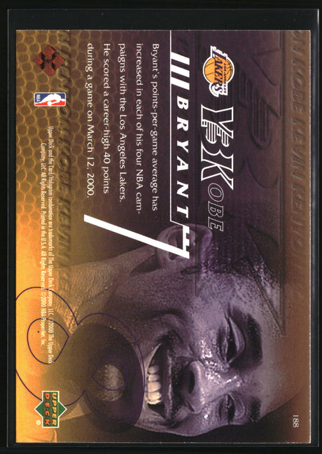 Kobe Bryant 2000-01 Upper Deck #188