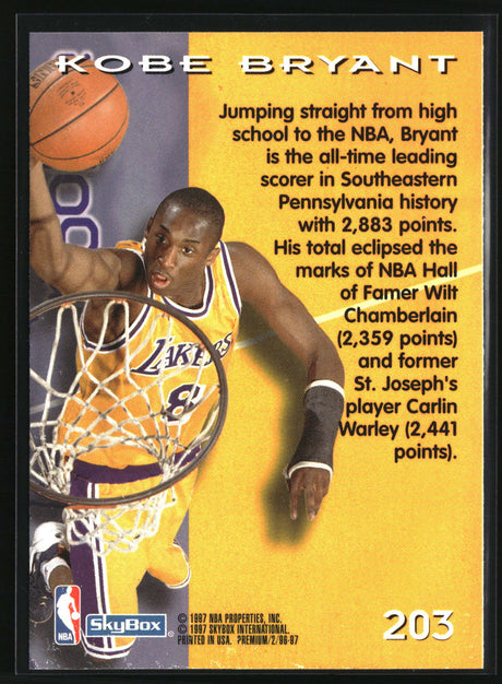 Kobe Bryant 1996-97 SkyBox Premium #203