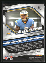 Omarion Hampton 2025 Panini Prizm Prizm Rookie Autographs Purple Pulsar #355
