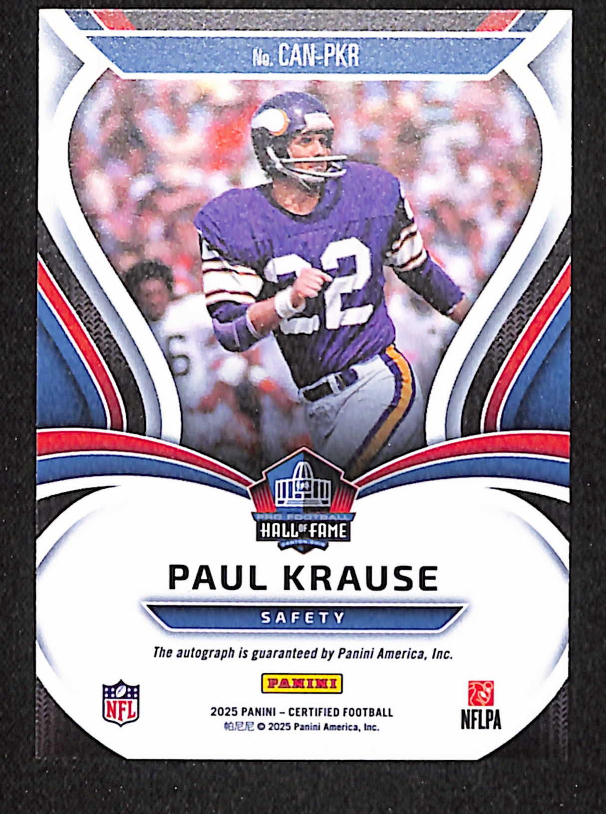 Paul Krause 2025 Certified Canton Certified Signatures Green Etch #CAN-PKA #/15