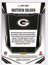 Matthew Golden 2025 Phoenix RPS Dual Rookie Patch Autographs Green #DRP-MGN #/25