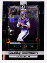 J.J. McCarthy 2025 Donruss Optic Play Action Black Pandora #9 #/149