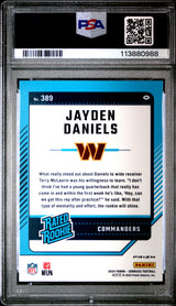 Jayden Daniels 2024 Donruss Optic Rated Rookies Preview Red Wave #389 PSA 9
