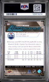 Connor McDavid 2024-25 Upper Deck Young Guns Renewed (Series Two) #201 PSA 9