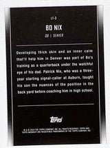Bo Nix 2024 Topps Midnight Lunar Tide Moon Beam #LT-3