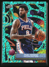 Paul George 2025-26 Topps Chrome Cosmic Aqua Equinox Refractor #109 #/199