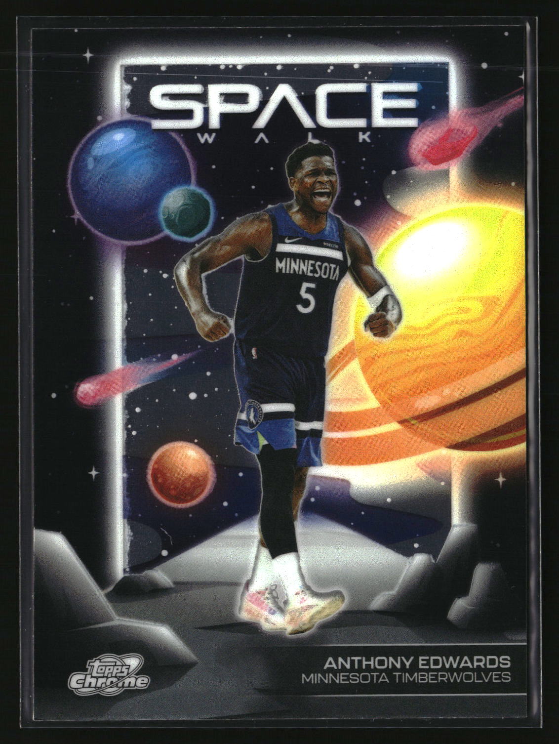 Anthony Edwards 2025-26 Topps Chrome Cosmic Space Walk #SW-5