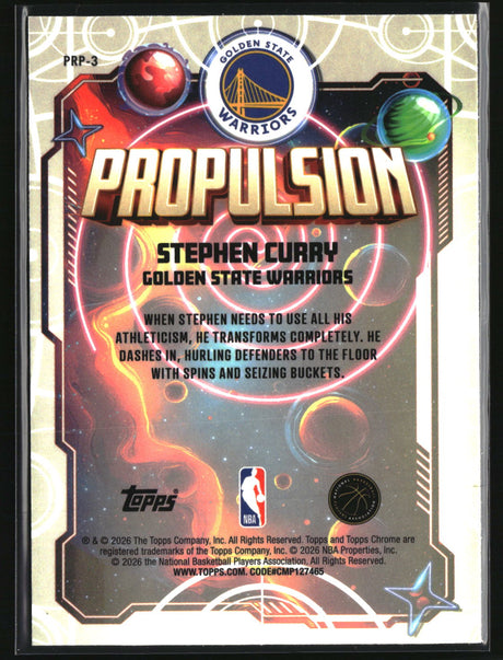 Stephen Curry 2025-26 Topps Chrome Cosmic Propulsion #PRP-3