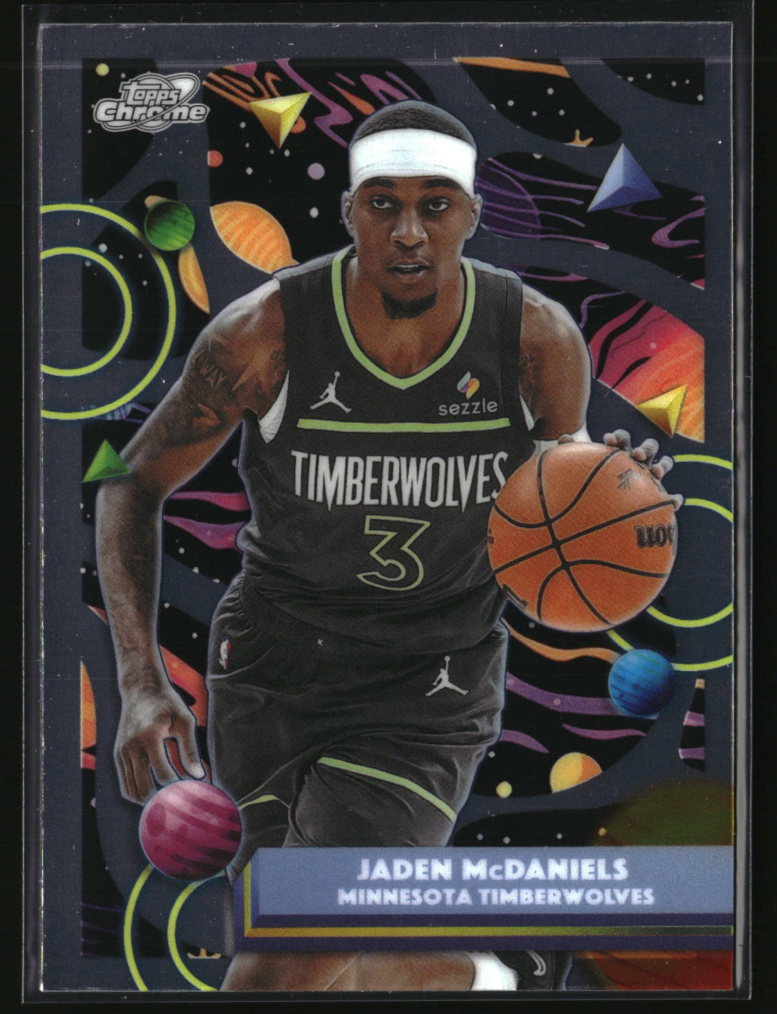 Jaden McDaniels 2025-26 Topps Chrome Cosmic #4