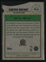 Carter Bryant 2025-26 Bowman Rookie of the Year Favorites #RY-14