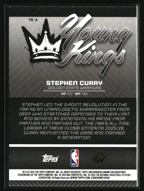 Stephen Curry 2025-26 Bowman Young Kings #YK-4