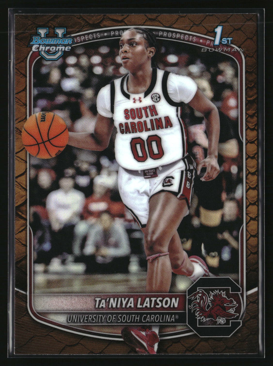 Ta'Niya Latson 2025-26 Bowman Chrome Prospects Reptilian Refractor #BCP-86