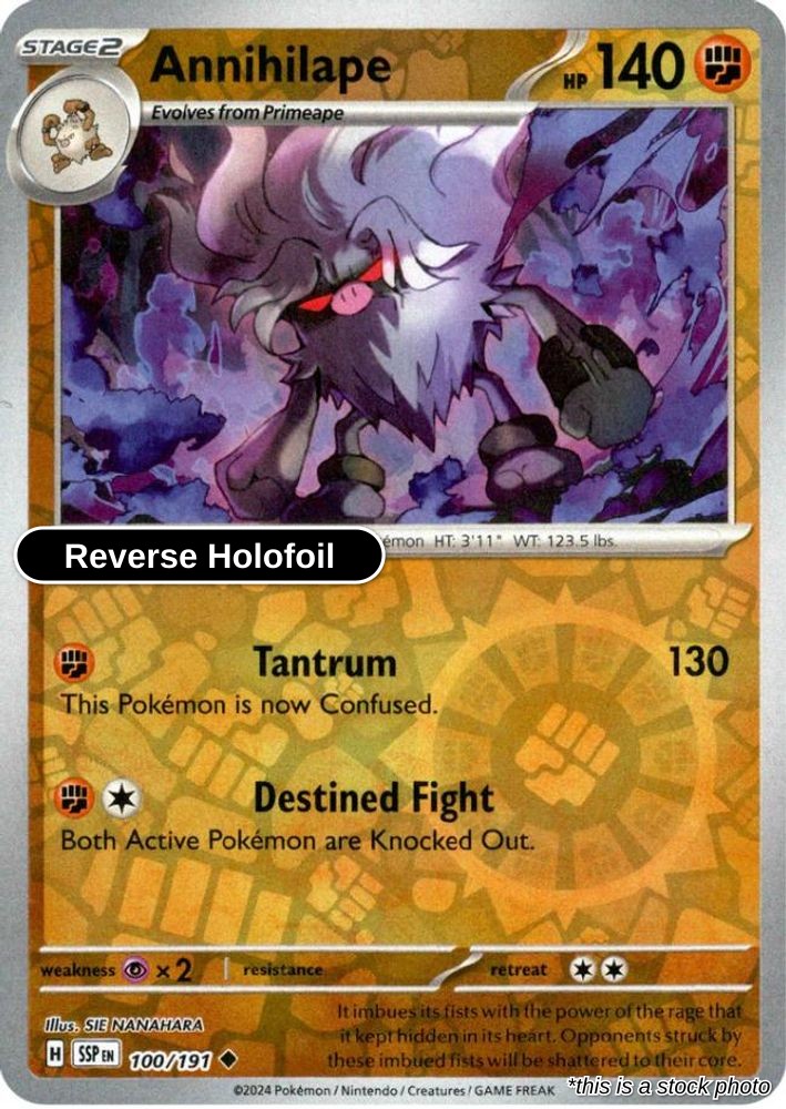 Annihilape - 100/191 - [SSP - SV08: Surging Sparks] - Reverse Holofoil