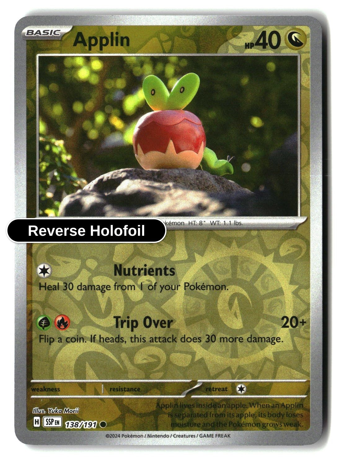 Applin - 138/191 - [SSP - SV08: Surging Sparks] - Reverse Holofoil