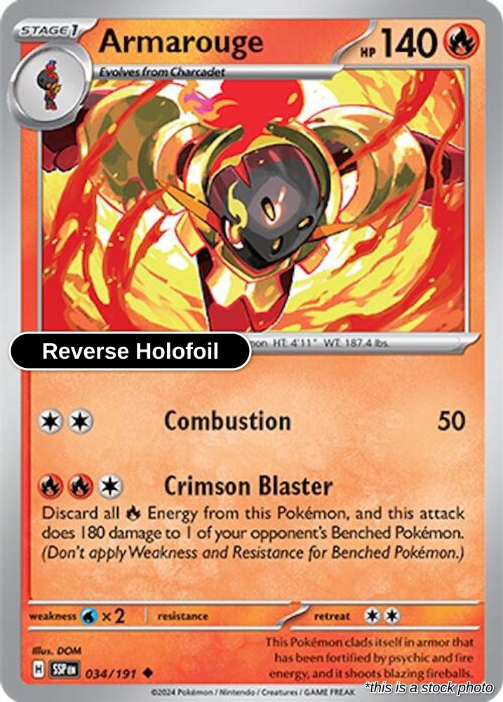 Armarouge - 034/191 - [SSP - SV08: Surging Sparks] - Reverse Holofoil
