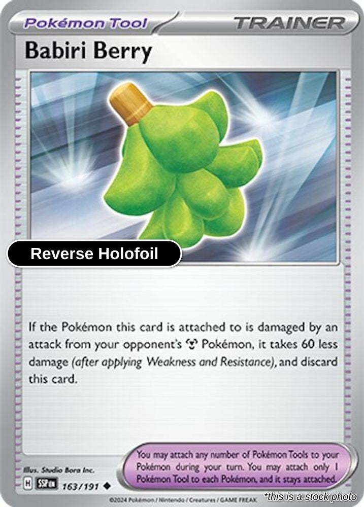 Babiri Berry - 163/191 - [SSP - SV08: Surging Sparks] - Reverse Holofoil