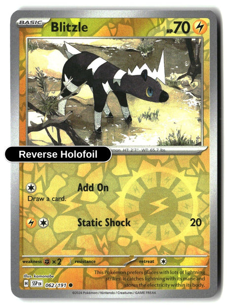 Blitzle - 062/191 - [SSP - SV08: Surging Sparks] - Reverse Holofoil
