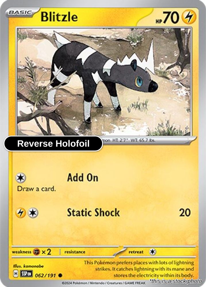 Blitzle - 062/191 - [SSP - SV08: Surging Sparks] - Reverse Holofoil
