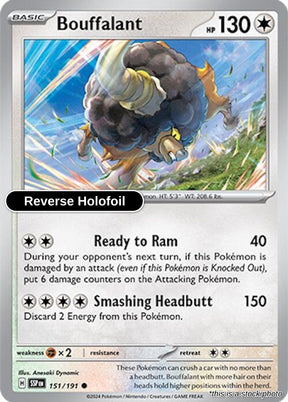 Bouffalant - 151/191 - [SSP - SV08: Surging Sparks] - Reverse Holofoil