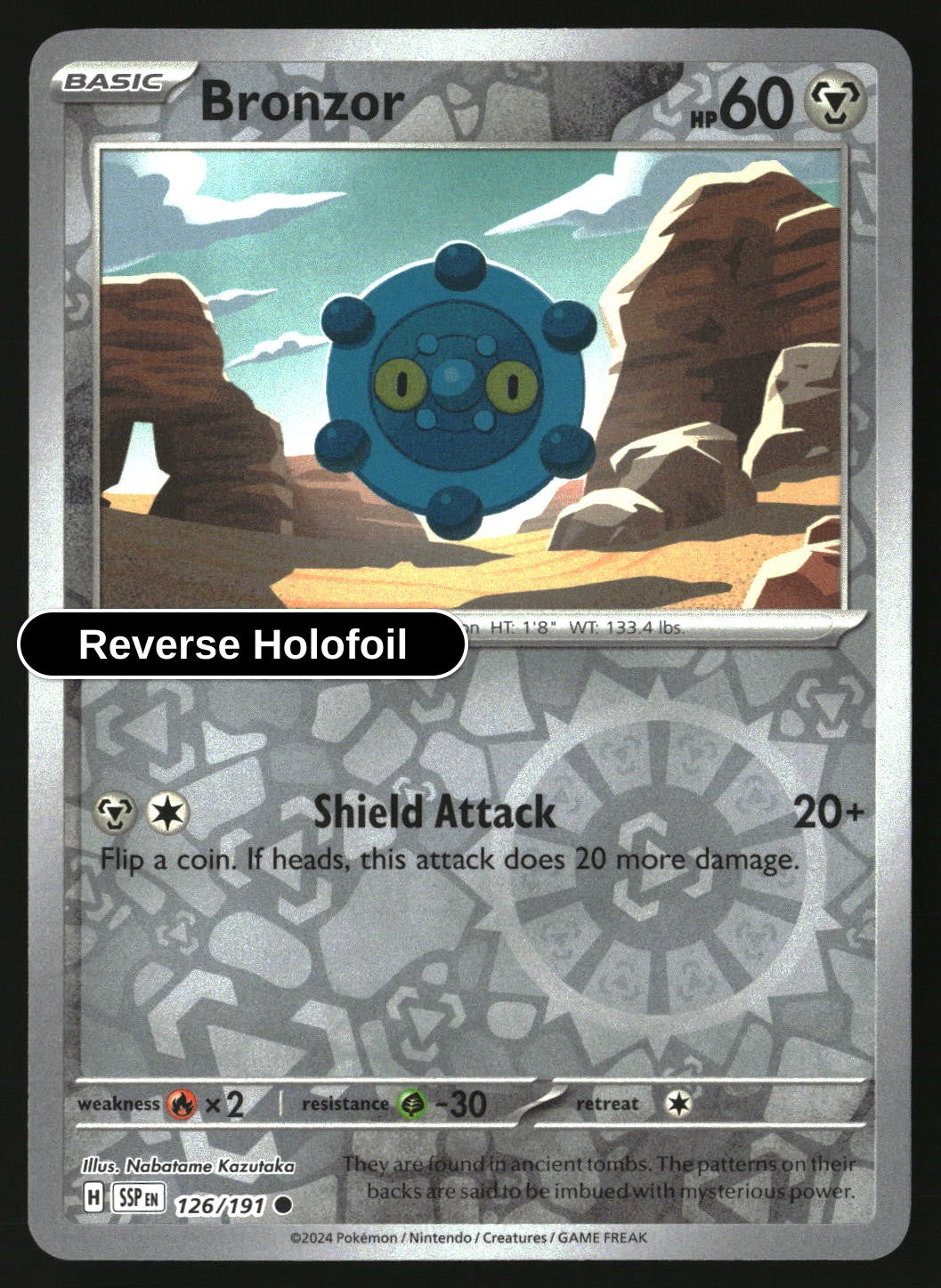 Bronzor - 126/191 - [SSP - SV08: Surging Sparks] - Reverse Holofoil