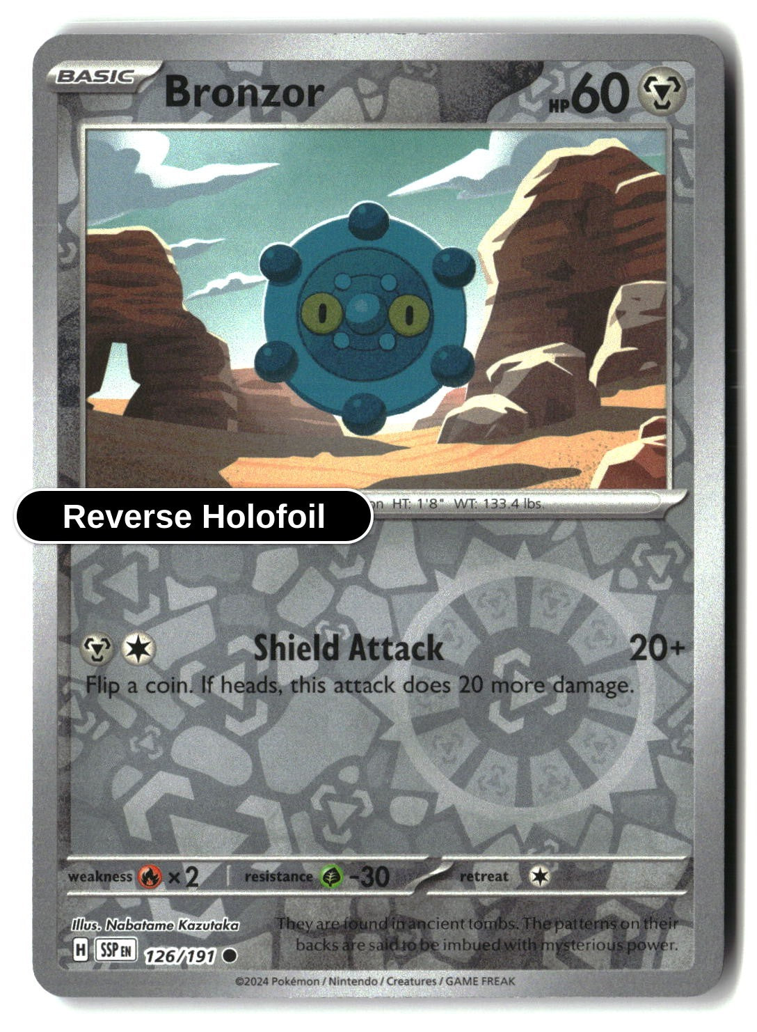 Bronzor - 126/191 - [SSP - SV08: Surging Sparks] - Reverse Holofoil
